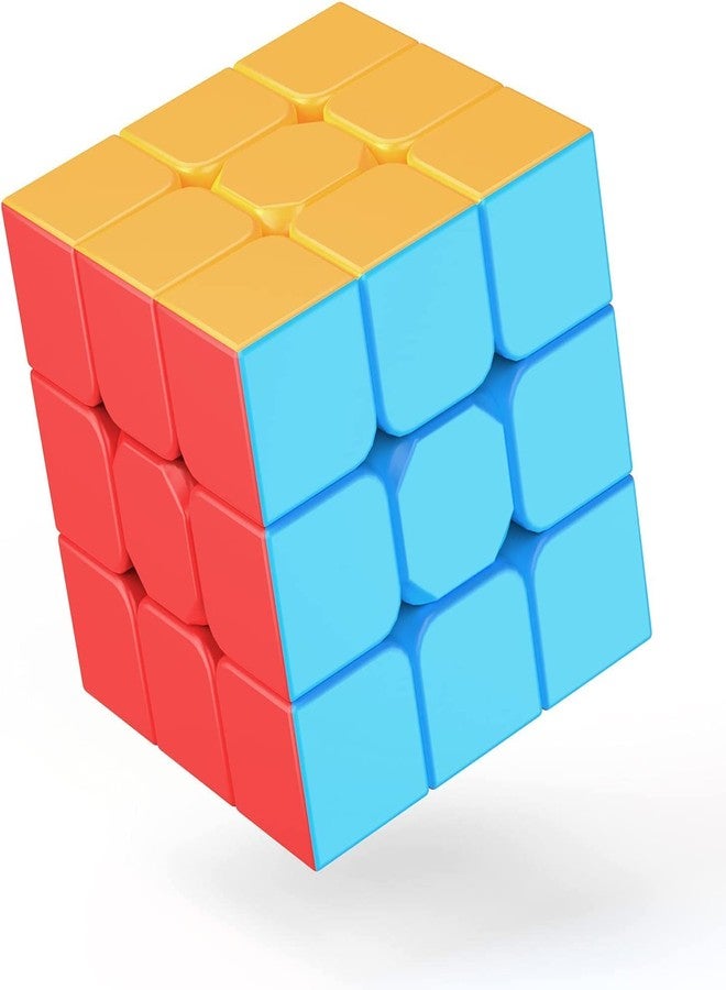 Glitzn Cube for Kids and Adults | Puzzle Games | Best Gift Option for Boys and Girls | Stickerless Rubiks Toys | Multi Color Sticker Less, Super Smooth (Multicolor) - Image 1